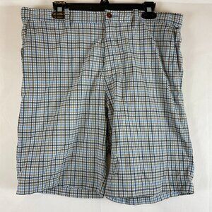 Tommy Bahama Shorts Men's 36 Blue Brown White Plaid Pockets